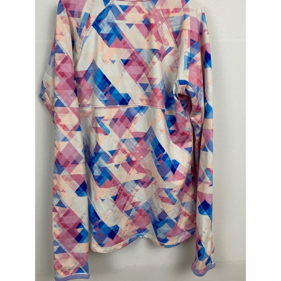 DSG Girls Active Pullover Top Geometric Print Long Sleeve Size L 14 - Picture 5 of 7